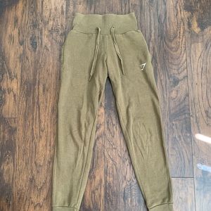 High Waisted Olive Gymshark Sweat Pant Joggers